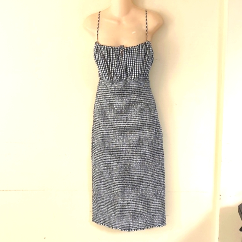 J. Crew Smocked TIe-Front Dress in Gingham - Picture 5 of 16